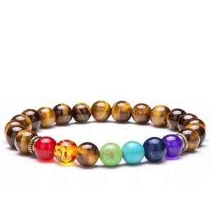 7 Chakra Bracelet with Tiger Stone